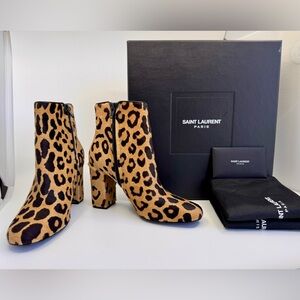 Saint Laurent Ponyhair Ankle Boots